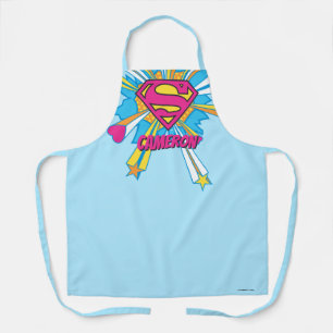 Tablier Superman Stylisé  Logo Pink with Hearts