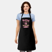 Tablier Superpuissance de cuisson rose noir (Porté)