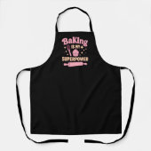 Tablier Superpuissance de cuisson rose noir (Recto)