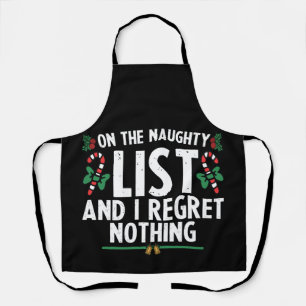 Tablier Sur la liste vilains et je ne regrette rien Xmas