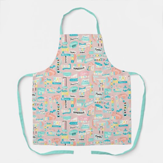 Tablier Sur le rivage NJ Beach Thème (Recto)