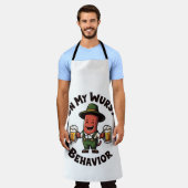 Tablier Sur Mon Comportement Wurst Oktoberfest drôle (Porté)