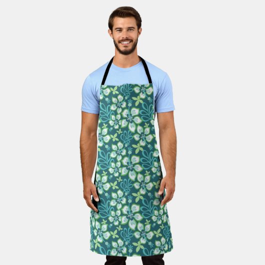 Tablier Surf JUNGLE (COMBO TURQUOISE) (Porté)