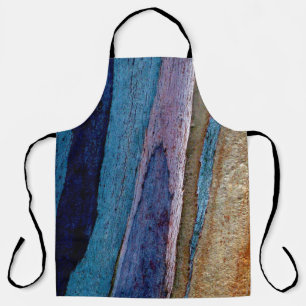 Tablier Surface peinte bleu et brun