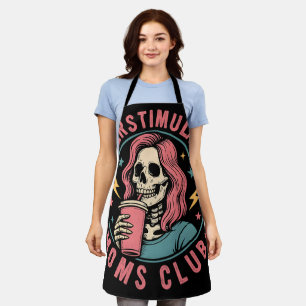 Tablier Surstimulé Moms Club Crâne Messy Maman Vie