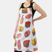 Tablier Sushi and rolls seamless pattern. Doodle cartoon c (Insitu)