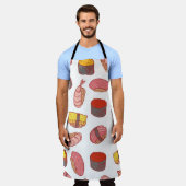 Tablier Sushi and rolls seamless pattern. Doodle cartoon c (Porté)