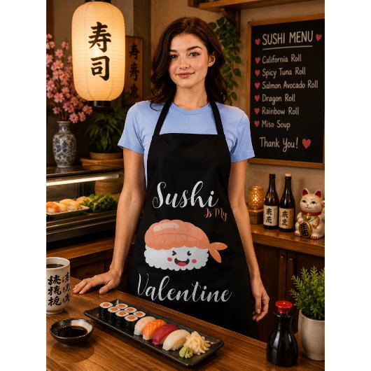 Tablier Sushi Est Ma Saint-Valentin