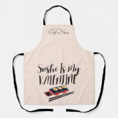 Tablier Sushi Est Mon Valentin (Recto)