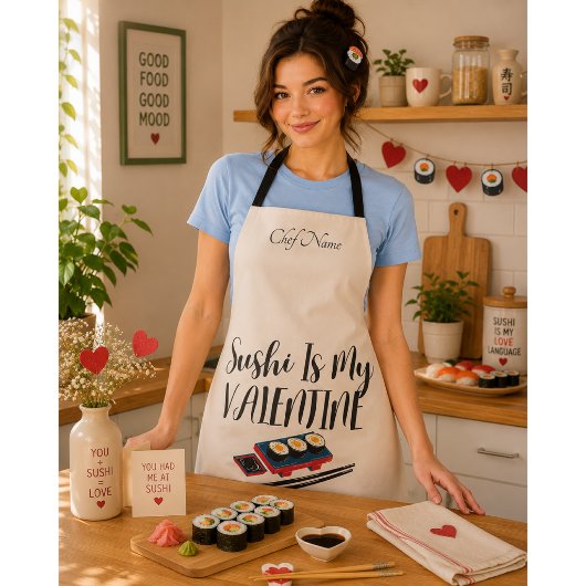Tablier Sushi Est Mon Valentin