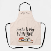 Tablier Sushi est mon Valentin , Sushi (Recto)