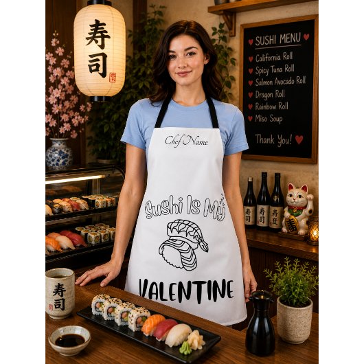 Tablier Sushi est mon Valentin , Sushi