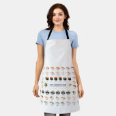 Tablier Sushi Guide Apron – Japanese Food Chart (Porté)