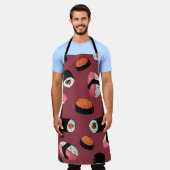 Tablier Sushi Onigiri Rolls : Illustration transparente (Porté)