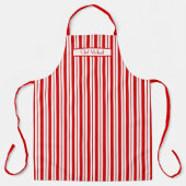 Tablier SV rayure verticale #2 DIY couleurs rouge (Recto)