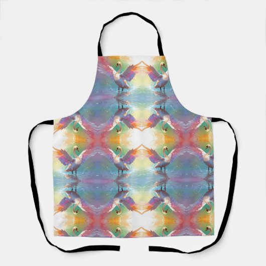 Tablier Swan gracieusement à travers un étang serein (Recto)