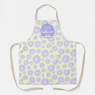 Tablier Sweet Daisy Baby Jaune violet rose