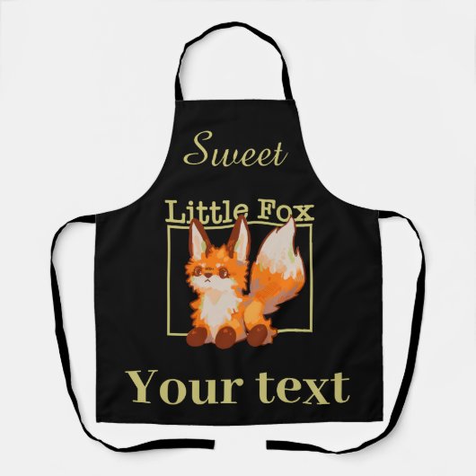 Tablier Sweet little Fox, renard, (Recto)