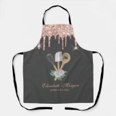 Tablier Sweets Rose Cupcake Gold Drives Boulangerie Apron (Recto)