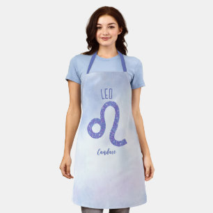 Tablier Symbole d'Astrologie Leo Personnalisé Violet
