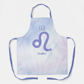 Tablier Symbole d'Astrologie Leo Personnalisé Violet (Recto)
