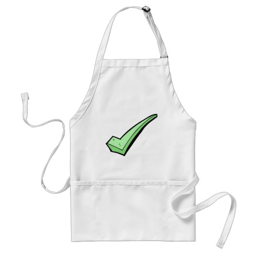 Tablier Symbole de coche de marque verte (Devant)