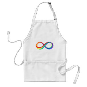 Tablier Symbole de l'infini arc-en-ciel superposé