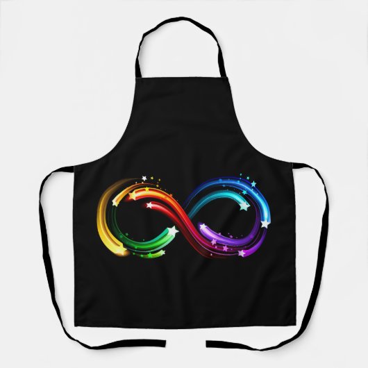 Tablier Symbole de l'infini de comètes arc-en-ciel (Recto)