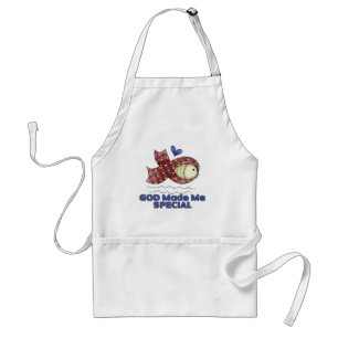 Tablier Symbole de poisson de l'autisme spécial Dieu m'a f