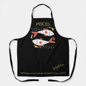 Tablier Symbole & devis Zodiac Poissons Moderne Élégant Ca (Recto)