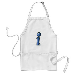 Tablier Symbole d'icône d'information Bleu Glossy