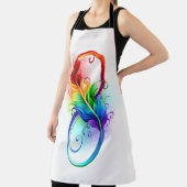 Tablier Symbole d'infini avec plume arc-en-ciel (Insitu)