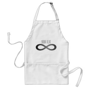 Tablier Symbole d'infini sur la texture métallique de Faux