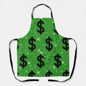 Tablier SYMBOLE Dollar Noir Argent Entrepreneur Wall Stree (Recto)