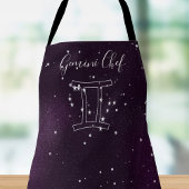 Tablier Symbole Gemini Zodiac Horoscope Galaxie violette A