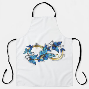 Tablier Symbole infini de papillons Morpho bleus