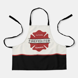 Tablier Symbole logo rouge du pompier Futur Personnalisé
