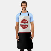 Tablier Symbole logo rouge du pompier personnalisé (Porté)