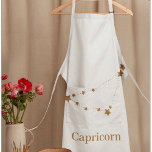 Tablier Symbole moderne Zodiac Capricorne d'or | Élément T<br><div class="desc">Symbole moderne Zodiac Capricorne d'or | Élément Terre</div>
