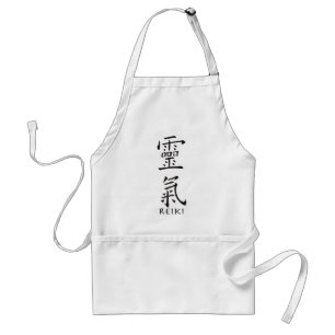 Tablier Symbole Reiki en encre noire
