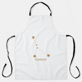 Tablier SYMBOLE Zodiaque moderne Cancer de l'or | Eau de l (Recto)