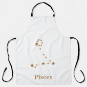 Tablier SYMBOLE Zodiaque Moderne Poissons Or | Eau de l'él (Recto)