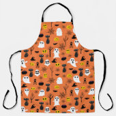 Tablier Symboles Halloween classiques motif sans couture (Recto)