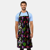 Tablier Symboles musicaux Design Motif (Porté)