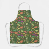 Tablier Symphonie de la moisson verte avec Citrouille oran (Recto)