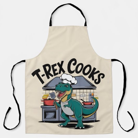 Tablier T-Rex Cooks (Recto)