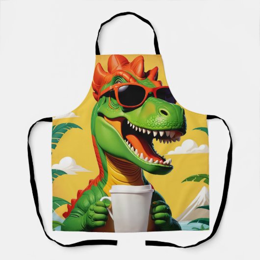 Tablier T-Rex Dinosaur Drôle (Recto)