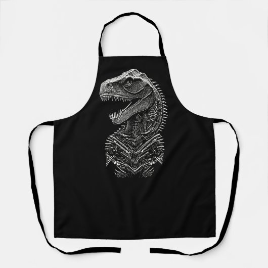 Tablier T-Rex Dinosaure gothique (Recto)