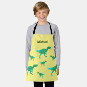 Tablier T-rex dinosaure imprimer nom personnalisé (Porté)