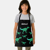 Tablier T-rex dinosaure imprimer nom personnalisé (Insitu)